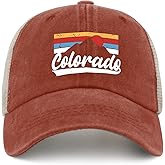 Colorado Mountains Hat Trucker Hat Women Trendy Mesh Hats for Summer