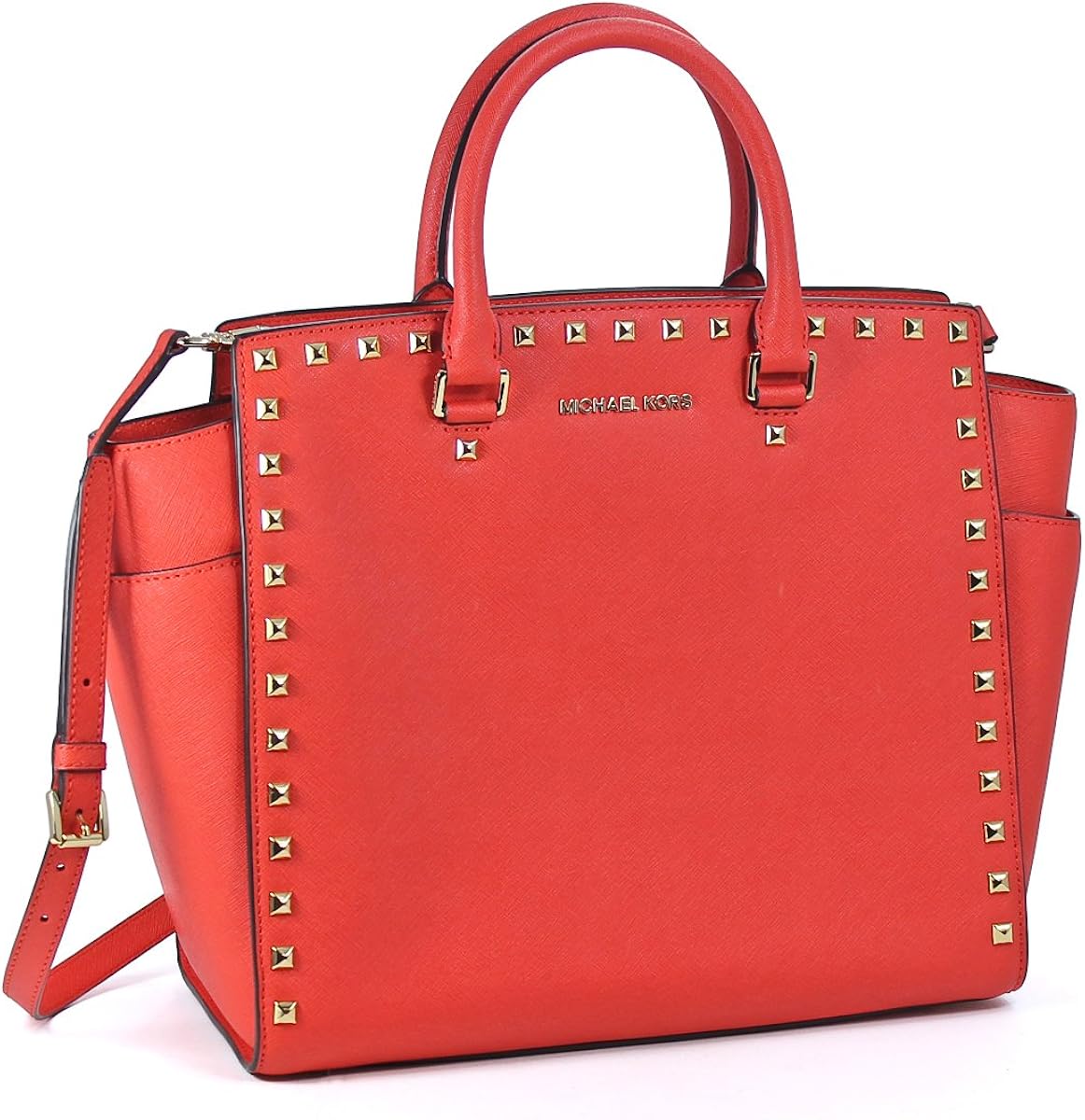 Michael Kors Handbag Selma Stud Large North South Tote Mandarin Amazon