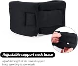 RESTCLOUD Soft Foam Neck Brace Adjustable Cervical Collar L Black 2.5" Depth view 6