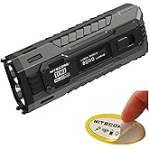 Nitecore EDC37 8000 Lumens Flat Shape Flashlight, USB-C Fast Charging with Digital OLED Display and Safety Lock Sticker