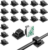 BNPHSIN 50PCS Black Adhesive Cable Clips Holder for Wall Wire Cord Management view 1