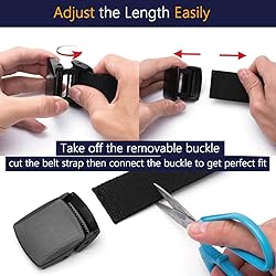 LionVII Men's Elastic Stretch Belt, Canvas Web Belt