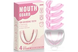 Pink Mouth Guard for Women, 4 Pack Medium Size