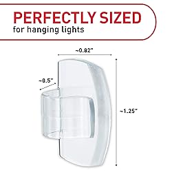 Command Outdoor Light Clips, 20 Clear Clips and 24