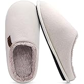 COFACE Mens Cozy Memory Foam Scuff Slippers Casual Slip On Warm House Shoes Indoor/Outdoor Sandal Slippers With Arch Support Rubber Sole Size 7-15