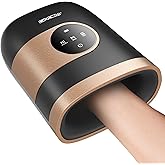 CINCOM Upgraded Hand Massager with Heat and Compression for Arthritis and Carpal Tunnel - Cordless & Rechargeable (Black & Gold)