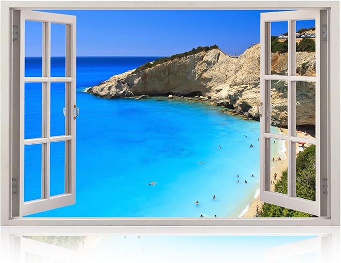 Realistic Window Wall Decal Peel and Stick Nautical Decor