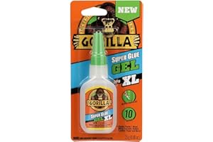 Gorilla Super Glue Gel XL, Clear Glue, 25 Gram (Pack of 1) - All Purpose and Fast Setting for Projects and Repairs
