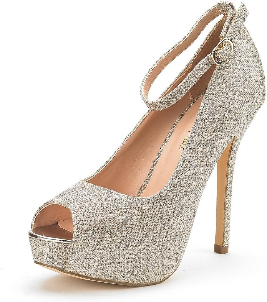 DREAM PAIRS Women's Swan-10 High Heel Plaform Dress Pump Shoes