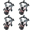 HANUU Gas Mask, Gas Masks Survival Nuclear and Chemical with 40mm Activated Carbon Filter, Tactical Full Face Respirator Mask for Gases Dust Vapors Chemicals Spray Paint Sanding Welding (4 Pack)