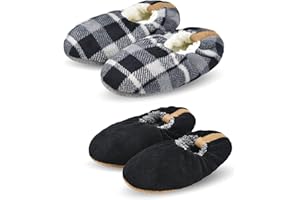 Panda Bros Mens Slipper Socks With Non Skid Bottoms, Warm Slipper Socks With Grippers For Men, Fuzzy House Slippers