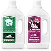 Carpet Cleaner Set Compatible with Shark Deep Clean Pet + OXY Multiplier | Two-bottle System; 68oz Total; Deep Clean Formula + OXY Booster Work Together for Pet Stains, Odors, Rugs &amp; Upholstery