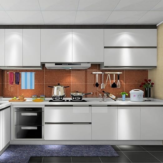 Carta Adesiva Per Mobili Pellicola Autoadesiva In Vinile Pvc Perlato Carta Da Parati Grigio Resistente Adesivi Per Cucina Bagno Mensola Impermeabile