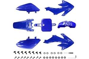 PRO BAT 7 PCs CRF50 Plastic Fender Kit XR50 Fairing Fender Kit Motorcycle Complete Fender Fairing Body Work Kit Fit for CRF 50 XR 50 SDG SSR 107 110 125 Pit Dirt Bike, Blue