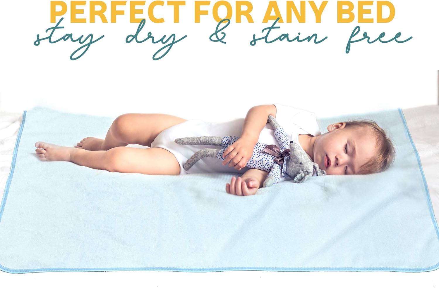 Kids Bed Pad 2 Pack, Waterproof Mattress Protector 47”x 36”, Reusable Toddler Bed Pads for Potty Training, Cushion Cover: Home & Kitchen