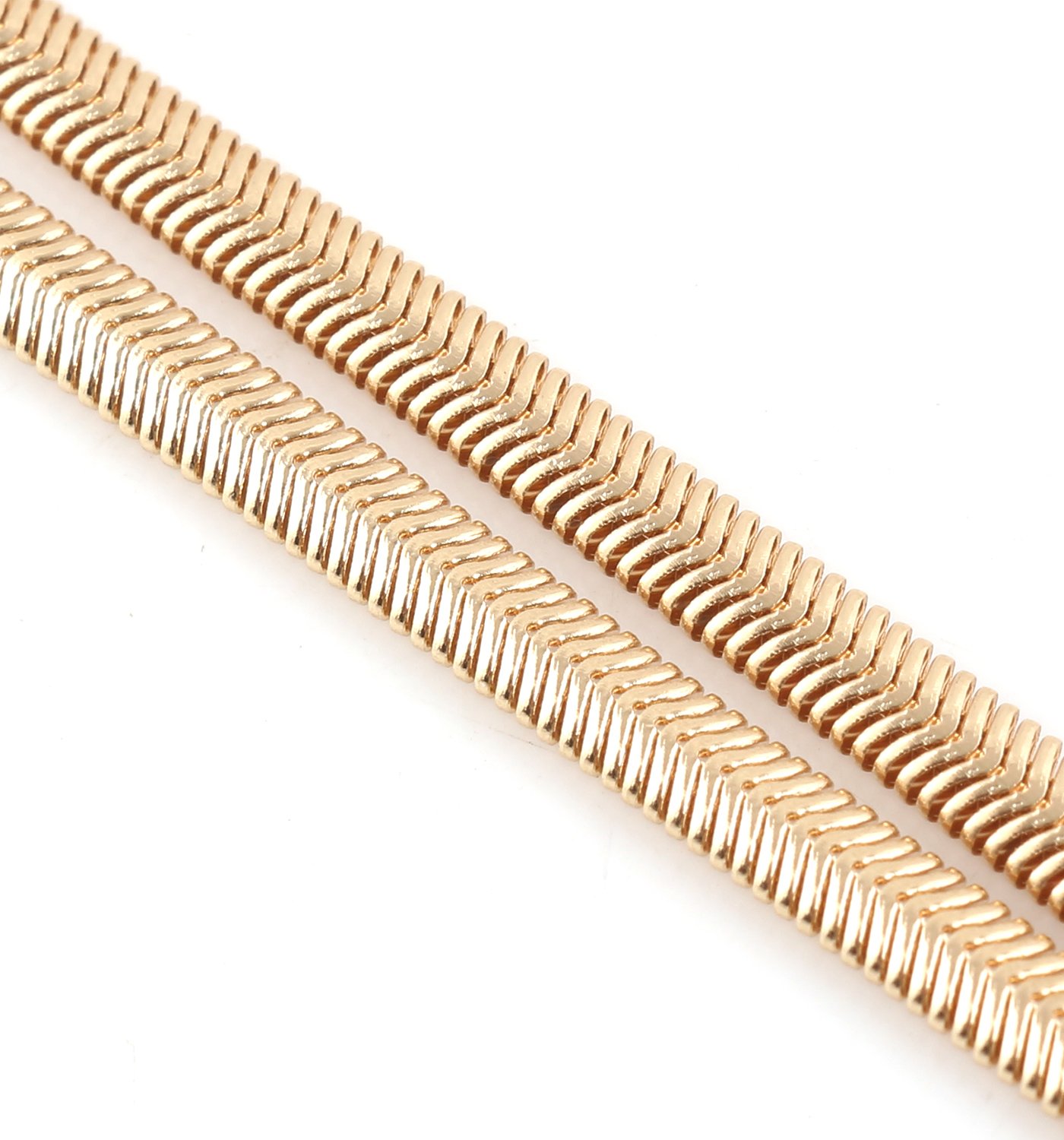 VOGUEKNOCK Long Knotted Necklace Flat Snake Chain with Tassel Pedant Y Lariat Necklace Gold