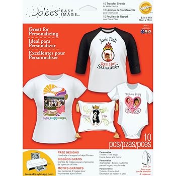 Jolee's Boutique Easy Image Iron-on Transfer Paper (White Fabrics) 
