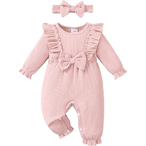 Renotemy Baby Girl Clothes Gifts Newborn Essential Outfit Preemie-12Months | Winter Cute Preemie Baby Girl Clothing,Newborn C