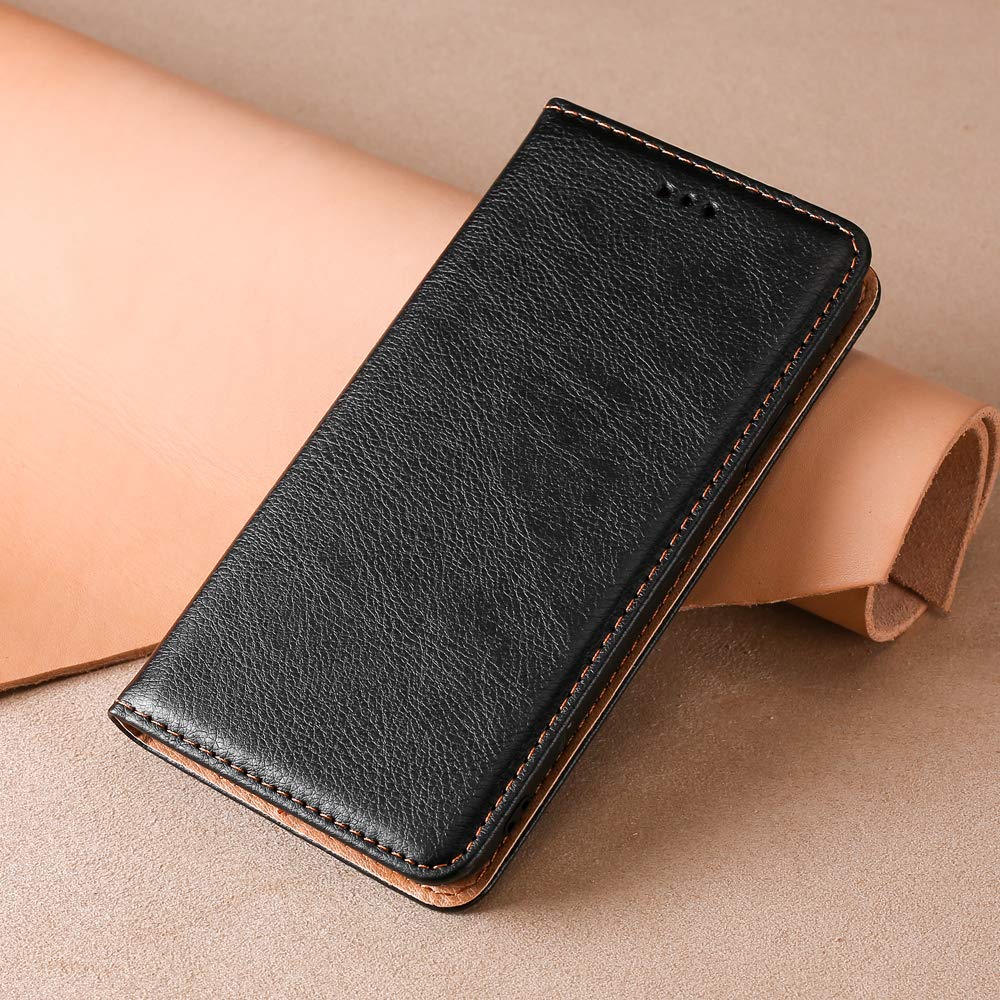BellaCase Leather Folio Case for Honor 70 Card Slots Kickstand Honor 70 Wallet Case(Black)