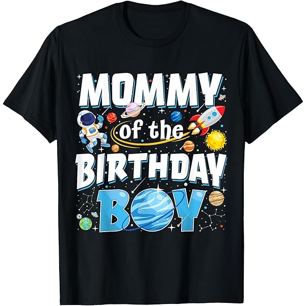 Amazon.com: Mommy Of The Birthday Boy Astronaut Family Space