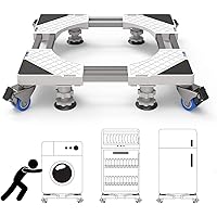Refrigerator Washing Machine Stand, Free of Installation Universal Mobile Base, Multi-Functional Movable Adjustable Base…