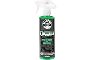 Chemical Guys New Car Smell Air Freshener and Premium Odor Eliminator Refreshes & Neutralizes Odors, Great Car Fresheners for Trucks, SUVs, RVs, and More - 16 oz