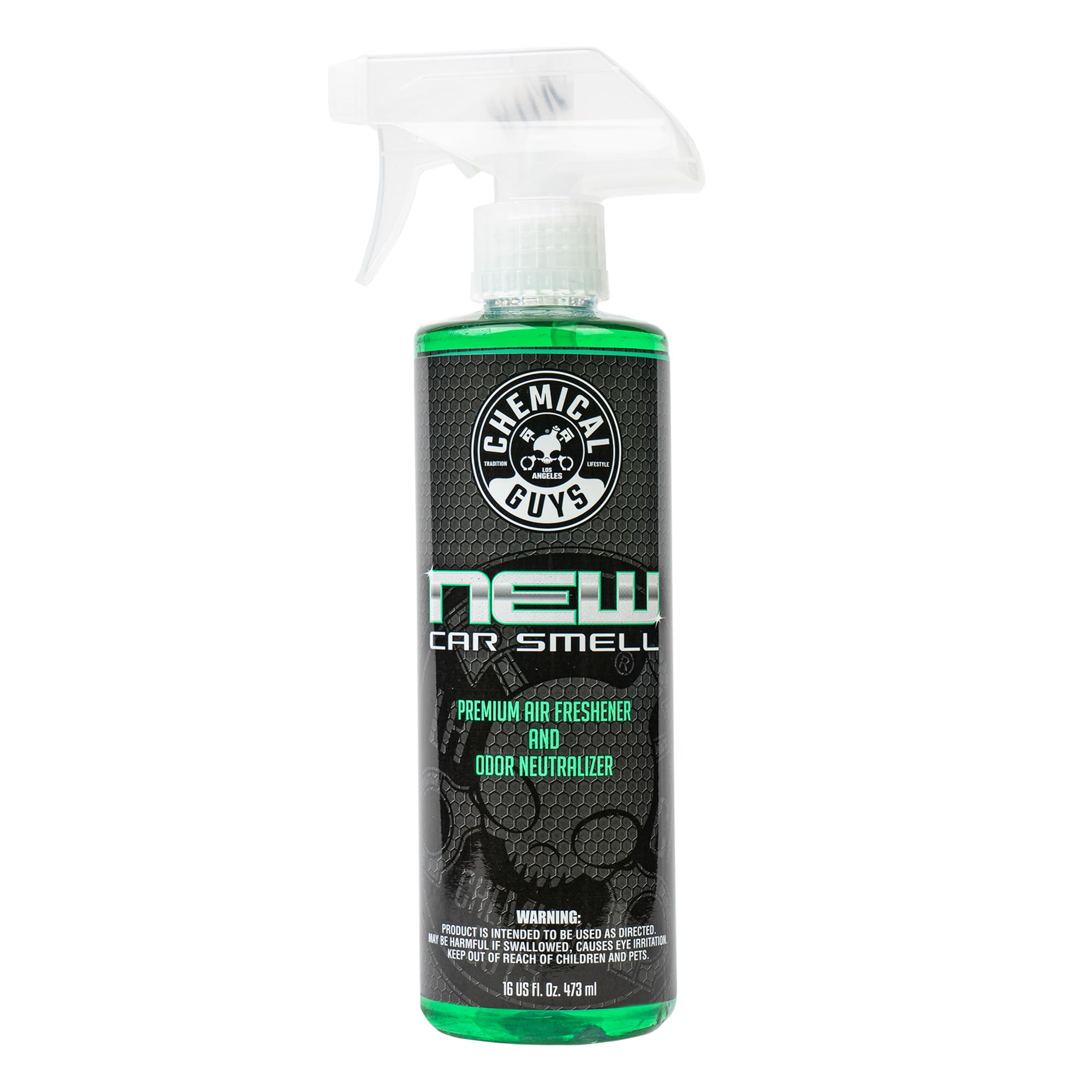 Photo 1 of Chemical Guys AIR_101_16 New Car Smell Premium Air Freshener and Odor Eliminator, Long-Lasting Scent, Great for Cars, Trucks, SUVs, RVs & More, 16 fl oz