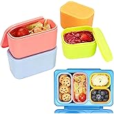Viotiin Dip Containers for OmieBox UP bento Box, 4 Pack Leakproof Salad Dressing Container To Go, Condiment Containers with Lids - Food Safe Silicone - 4.5 & 9 ounces