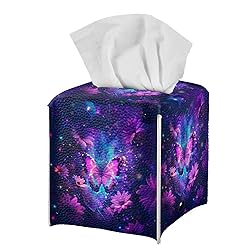Talayituse Galaxy Butterfly Daisy Print Tissue Box