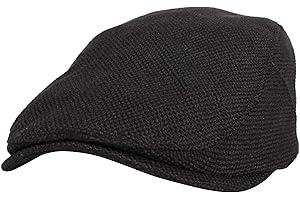 WITHMOONS Ivy Cap Straw Weave Linen-Like Cotton Cabbie Newsboy Hat MZ30038