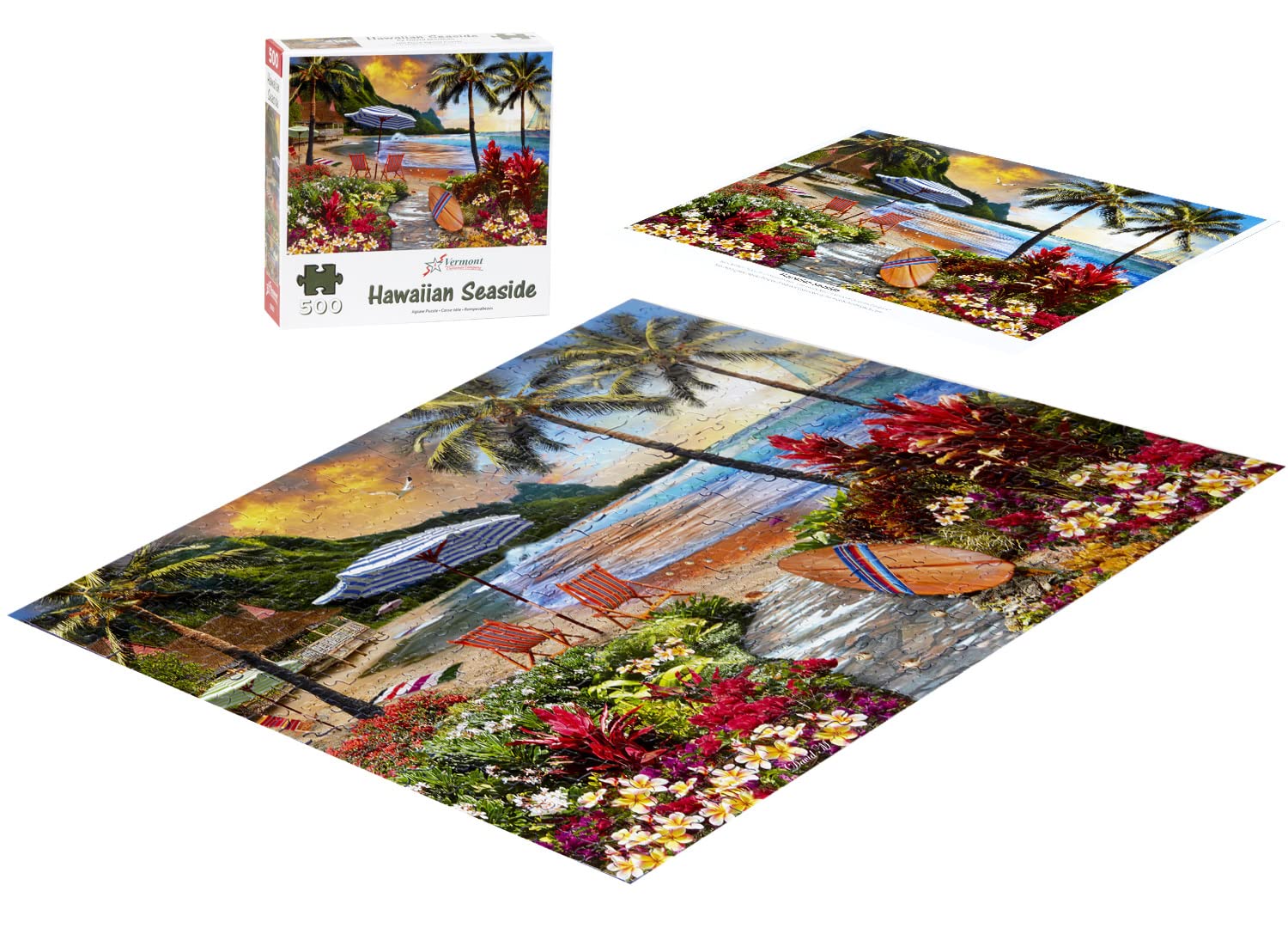 Vermont Christmas Company Hawaiian Seaside Jigsaw Puzzle 500 Piece