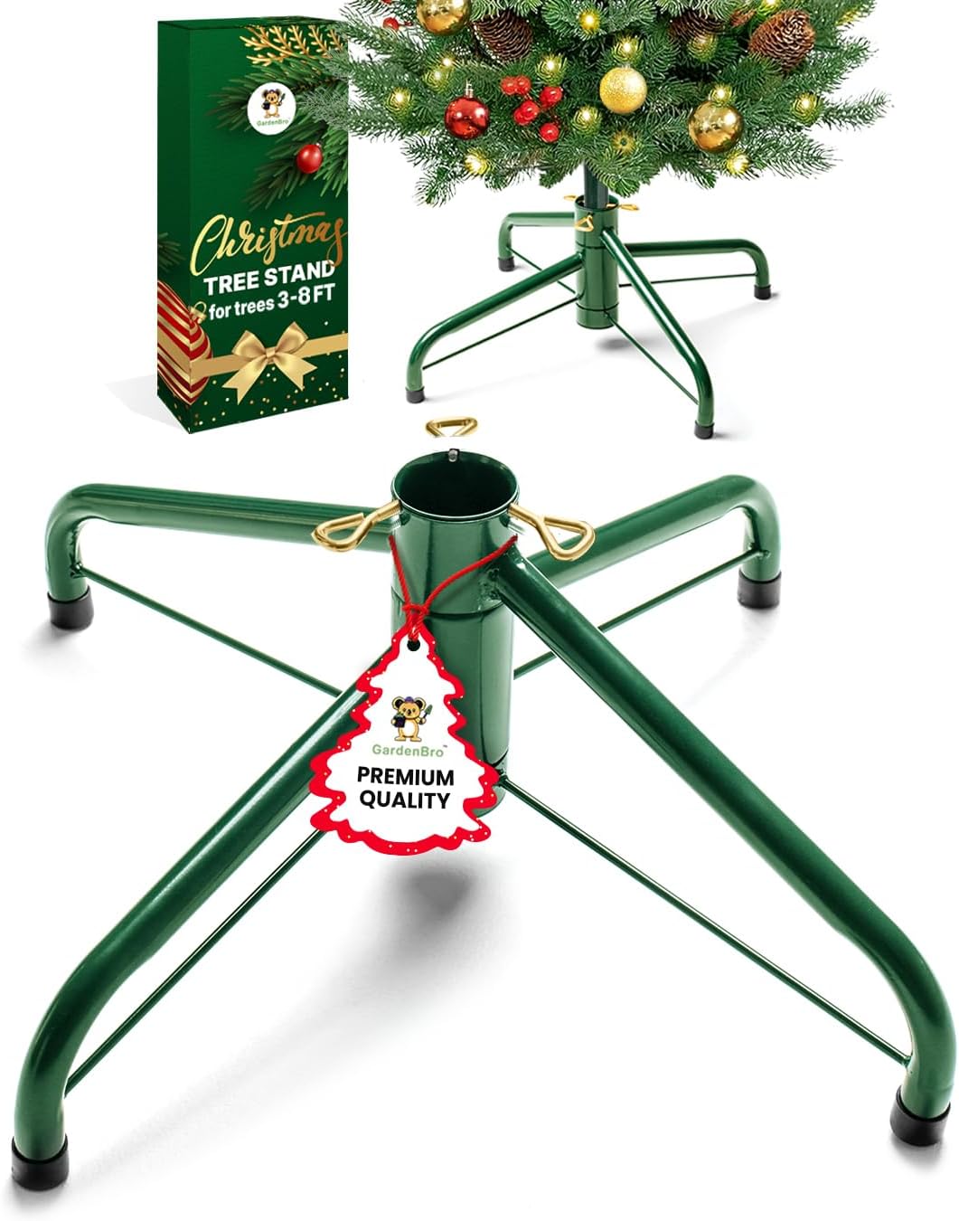 Tree Stands - Artificial Christmas Tree Stand Replacement For Trees Up To 8 Feet Tall - Foldable Metal Christmas Tree Stand Artificial Tree Base 24-inch Diameter - Securely Fits 0.5-2.2 Inch Poles [ XL ,24