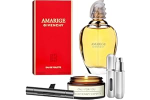 PERFUME4ALL AMARIGE - Eau De Toilette Spray 3.3 oz - Gift Set Pack With Lavender Soy Candle, Car Air Fresheners, and Empty Travel Perfume Atomizer