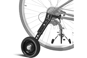 HUASION Adjustable Bicycle Training Wheels for Adults, Fit 24 inch to 28 inch Bikes, Steel Construction, Black, 1 Pair - Safe