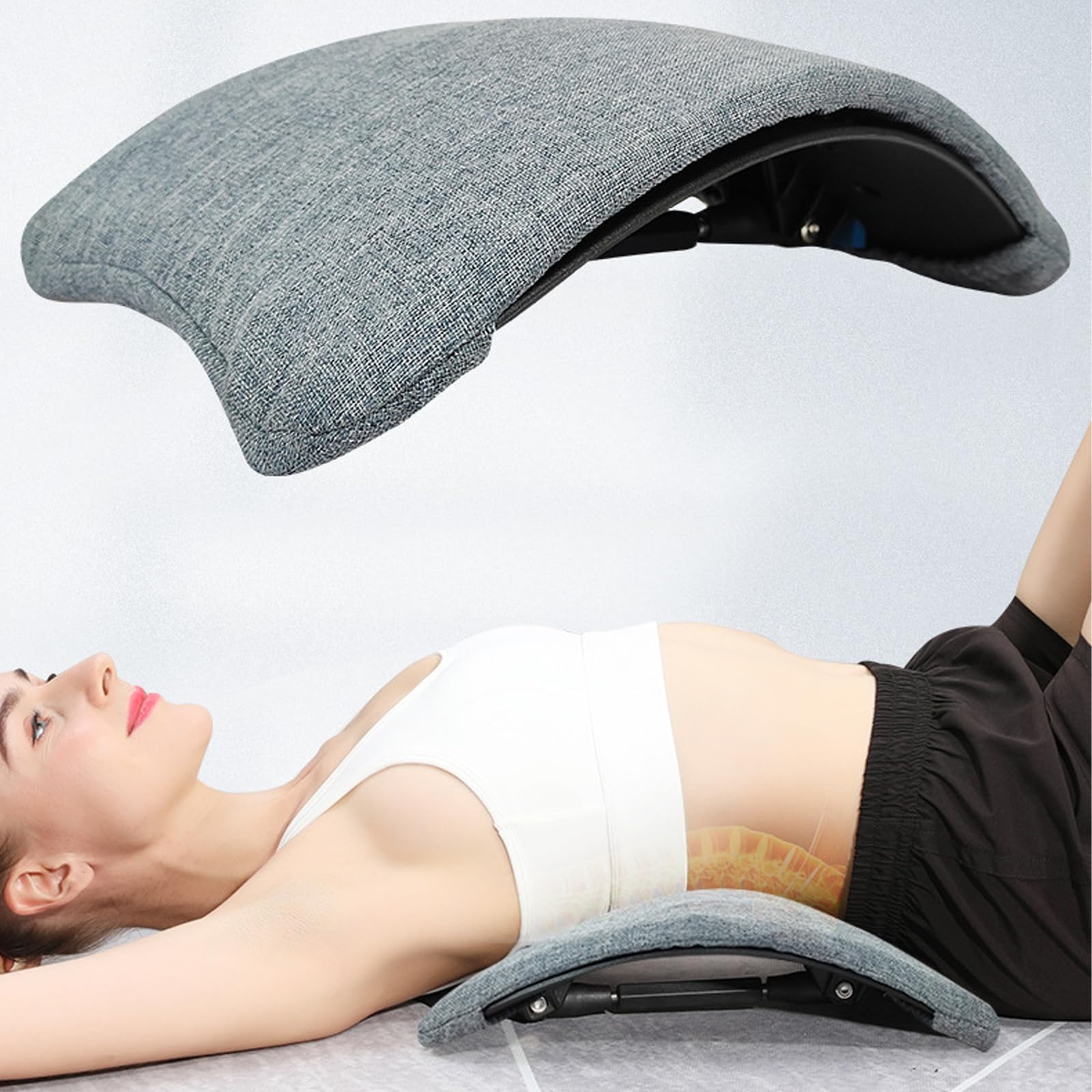 Photo 1 of SZCYKJMY Back Cracker ?Back Pain Relief/Back Cracking Device? Adjustable Lumbar Back Cracker Board?Back Stretcher for Lower Back Pain Relief?Spine Decompression, and Back Clip Pain Relief Device