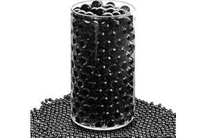 DomeStar 15,000PCS Water Beads for Vases, Black Water Beads Vase Filler Gel Beads for Vases Jelly Beads Polymer Beads for Floating Pearls Candle Wedding Centerpiece Floral
