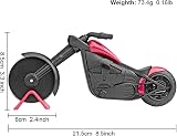 KUONIIY Motorbike Pizza Cutter Wheel Stainless Steel Plastic Black Red 21.5cm view 3