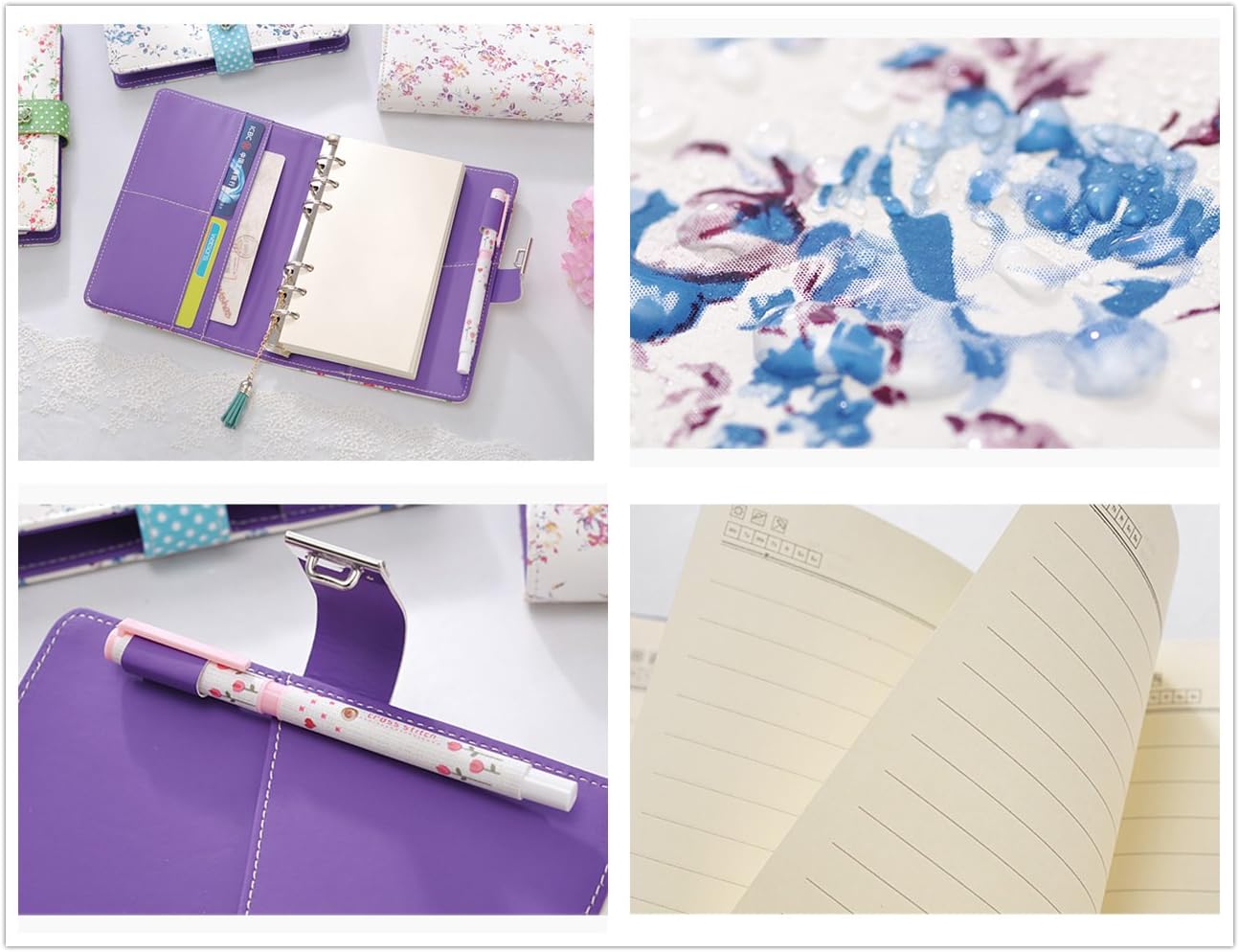 NectaRoy PU Leather Refillable Password Notebook Writing Journal Diary with Combination Lock - Image 4