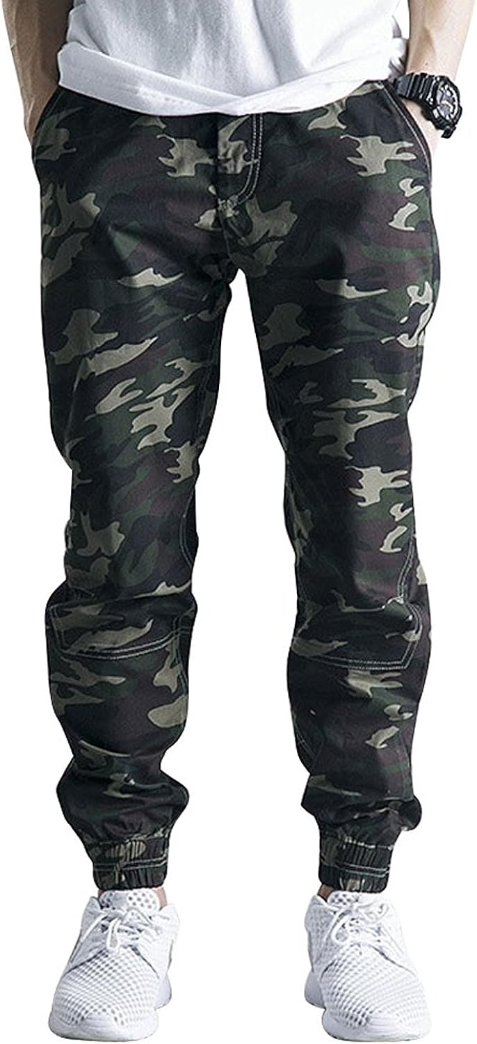 black and white camo joggers