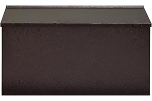Dalmbox Wall-Mount Mailbox Large Mailbox for Post Rust-Proof Galvanized Steel Box for Outside or Townhouse Horizontal Style, Bronze, 15.7” x 4.3” x 9.4”