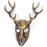 JIUMOZHI Halloween Horror Antler Mask Sheep Bone Mask Christmas Carnival Masquerade Party Cosplay Props Accessories