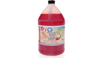 Hypothermias Tigers Blood Ready to Use Gallon (128 Fl. Oz) Hawaiian Snow Cone Flavors Syrup - Shaved Ice, 100% Pure Cane Sugar
