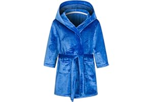 Solid Color Plush Belted 𝙍obes for Infant Kids Girls Boys Long Sleeve Soft Warm Fleece 𝐵ath𝐫obe 𝗦leepwear