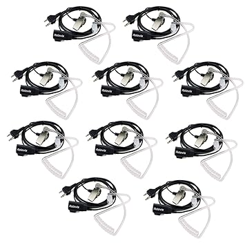 Retevis Funkgeräte Headset 2 Pin Covert akustische Rohr Ohrhörer Security Kopfhörer Kompatibel mit Walkie Talkie Midland G6 G