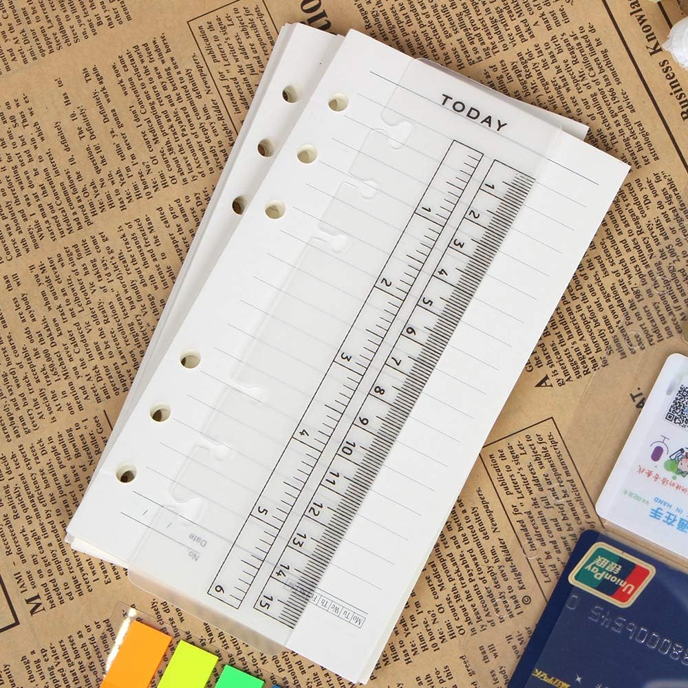 2 Pack A6 Refill Paper,2Pcs Binder Pockets A6 Size 6 Holes,2 Pack 160