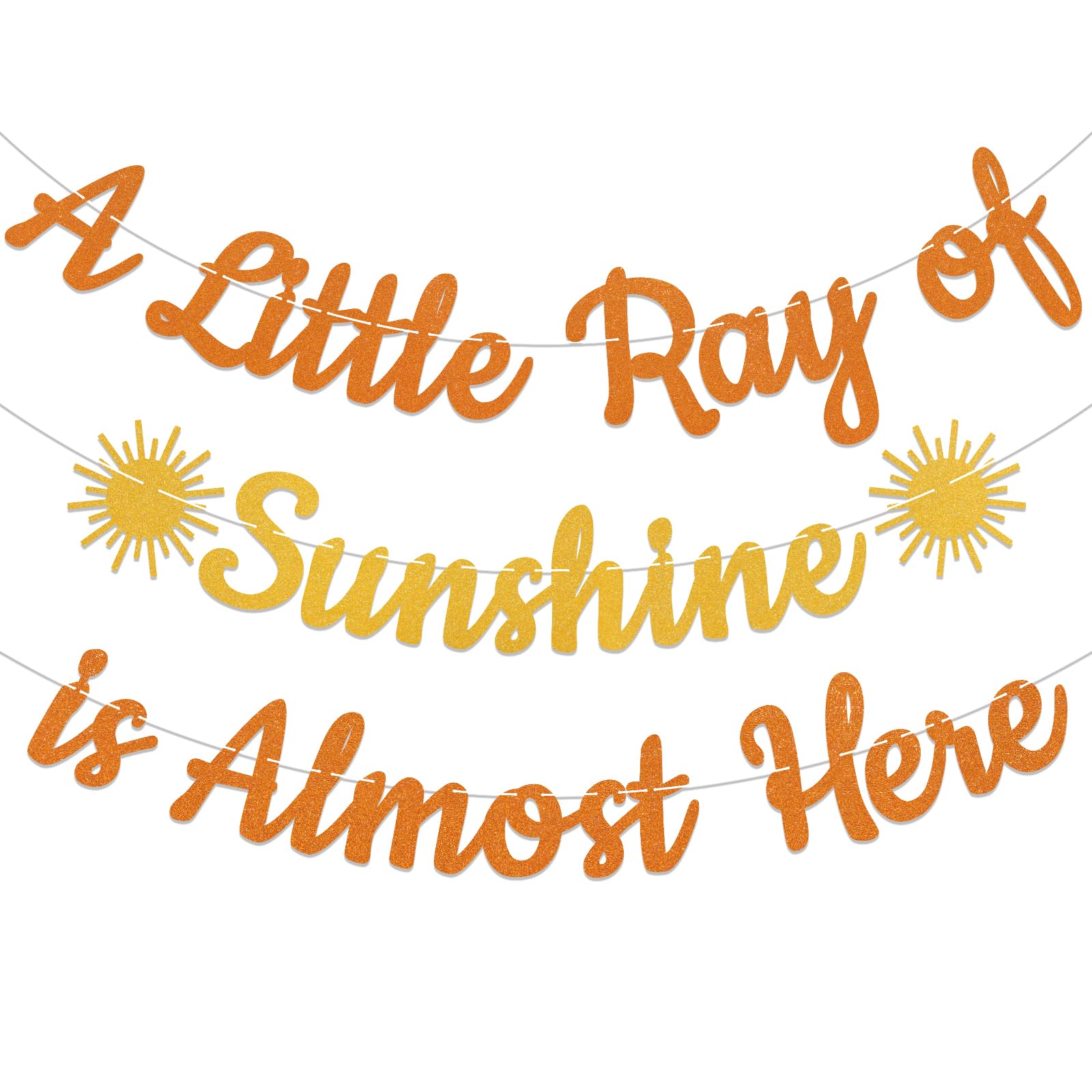 Photo 1 of A Little Ray of Sunshine is Almost Here Banner - Sunshine Baby Shower Party Decorations, A Little Sunshine is on the Way Bunting Sign, Sunshine Garland Decorations for Girl/Boy Baby Shower
