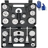 DASBET 24pcs Heavy Duty Disc Brake Caliper Tool Set | Disc Brake Caliper Compressor Wind Back Tool Brake Spreading Tools (Black, 24pcs)