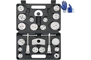 DASBET 24pcs Heavy Duty Disc Brake Caliper Tool Set Disc Brake Caliper Compressor Wind Back Tool Brake Spreading Tools (Black, 24pcs)