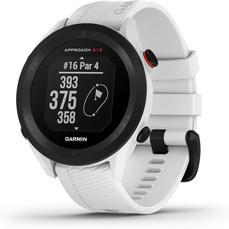 Garmin Approach S12 44mm GPS Golf Watch White with 43,000 Courses