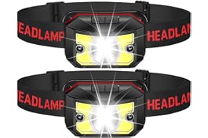 Christmas Stocking Stuffers White Elephant Gifts for Adults Men Dad, Winzwon Headlamp Flashlight Rechargeable, 2 Pack Headlig
